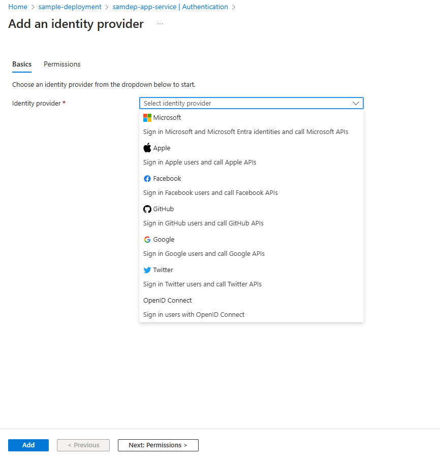 Add Provider